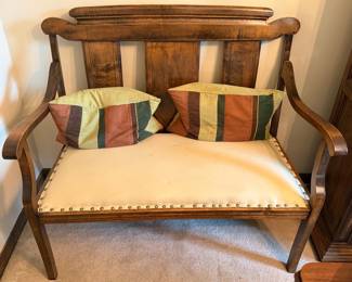Arts & Crafts Mission Oak Antique Settee Bench