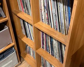 Solid Oak Vinyl Record Storage Cabinet