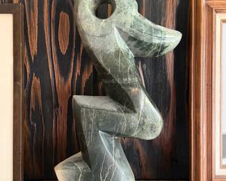Abstract Serpentine Sculpture, likely Shona Art