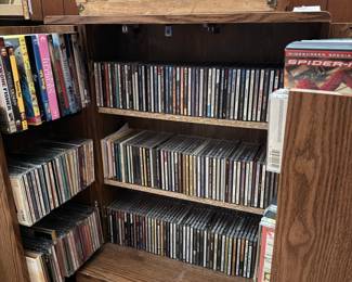 Media Storage Cabinet with CD and DVD Collection
