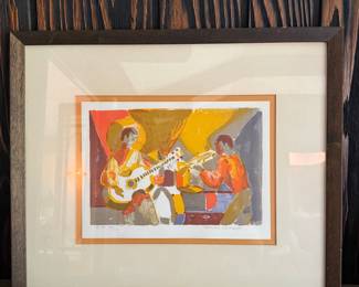 Georges Lambert Signed Limited Edition Lithograph, Musicians