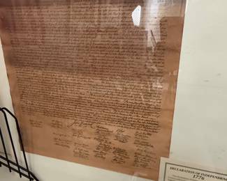 Historical Documents Co. Declaration of Independence Replica