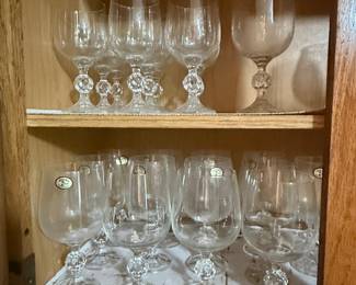 Bohemia Crystal "Claudia" Diamond-Stem Stemware Collection