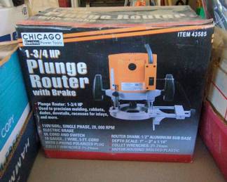 Chicago Electric Power Tools 1-3/4 HP Plunge Router with Brake (Item 43585)
