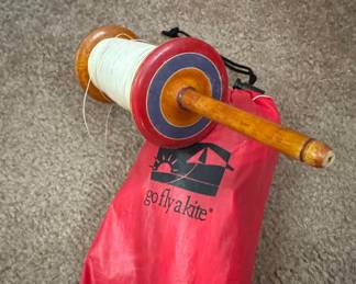 Go Fly a Kite Wooden Kite Spool and Bag