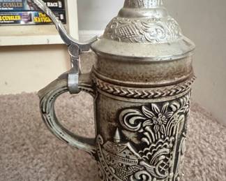 Vintage GERZ German Beer Stein with Pewter Lid