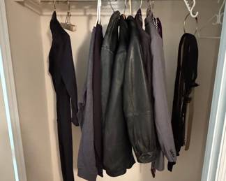 Estate Closet Assortment: Leather Jackets and Apparel