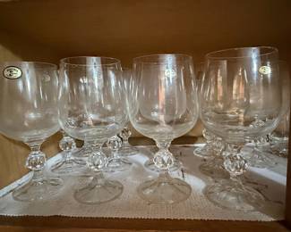 Bohemia Crystal "Claudia" Diamond-Stem Stemware Collection