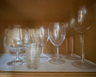 Assorted Mixed Stemware and Barware Collection with Bohemia Crystal