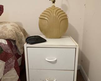 Art Deco Revival Shell-Form Ceramic Table Lamp
