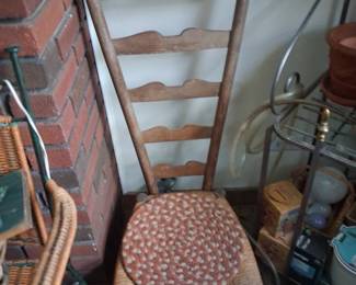 Antique Fireside Chair Rush made possibly Gio Ponti