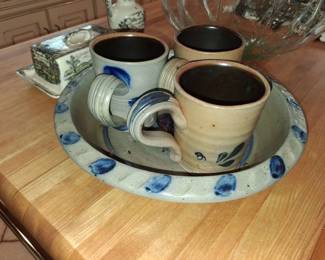 Mexican hand painted stoneware