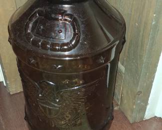 1976 Bicentennial Libbey Amber Glass Milk Jug