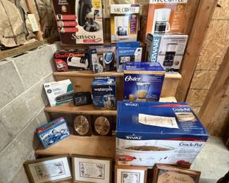 Coffee Makers, blender, crock pot, keep sakes, Collectable Superman Lunch Box, etc.