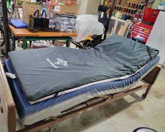 Medline Gel Overlay and Hospital Bed