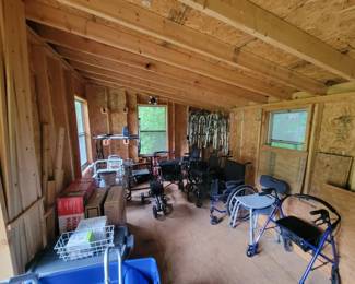 All types of medical supplies.  Walker, rollators, wheelchair, cushions, bed rails, toilets, and more.