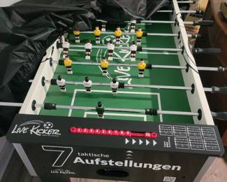 Live Kicker Foosball Table with cover.