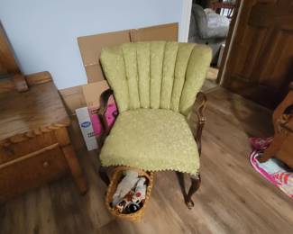 Vintage Channel Back Armchair