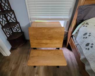 Vintage Wooden Student School Desk
