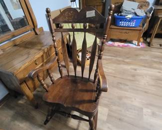 Vintage Wooden Rocking Chair
