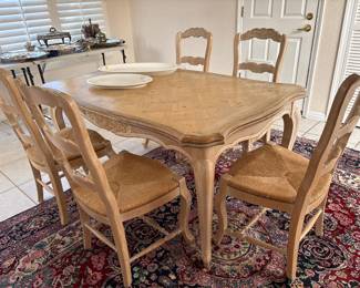 Whitewashed French Provincial dining set