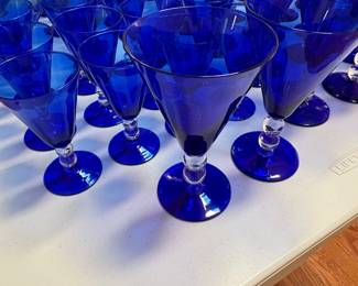 Bryce cocktail, wine cobalt blue glasses