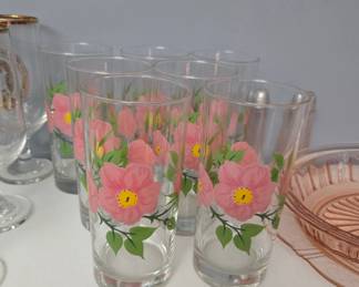 Dessert rose beverage glasses
