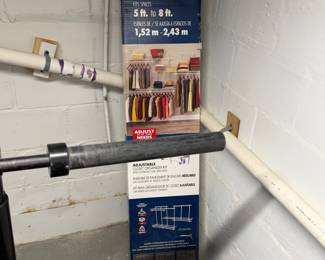Closet, metal shelving solutions