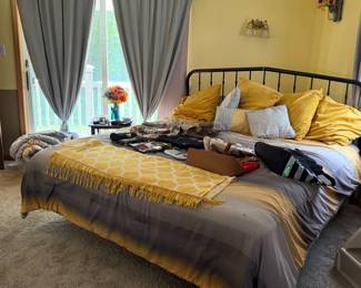 King size bed iron headboard