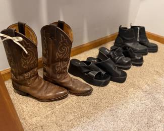Cowboy boots and shoes