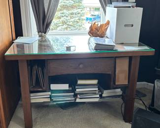 Side table with added glass top