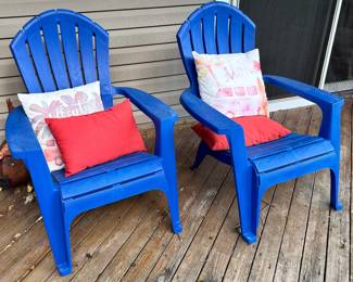 Colorful Adirondack chairs