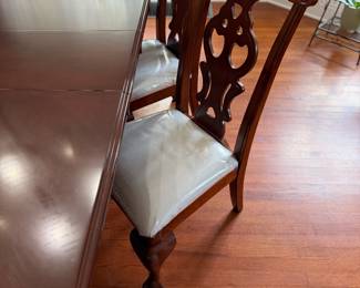 Elegant dining room, table and chairs