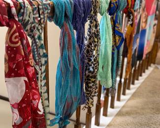 Collection of scarves scarf