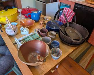 cast iron, pottery