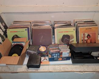 cd, records, dvd