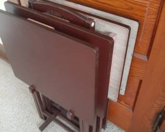 Set of 4 TV Tables w/Stand