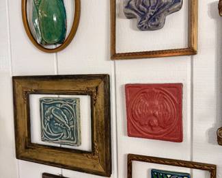 Many Pewabic and Motawi tiles.