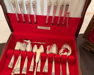 Tow sets of 8 Oneida Community silver plate flatware.