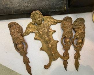 Victorian brass furniture embellishments.