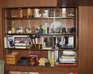 electrical pole isolators, various decor, books