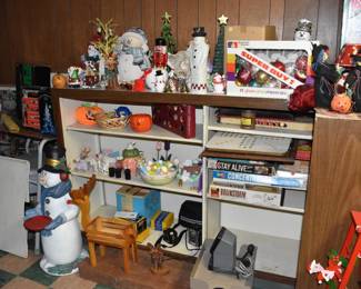 holiday decorations, board games
