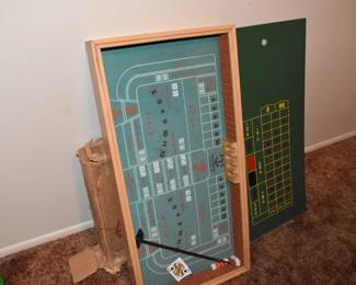 roulette board, craps board