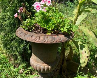 Heavy cast iron urn style planters