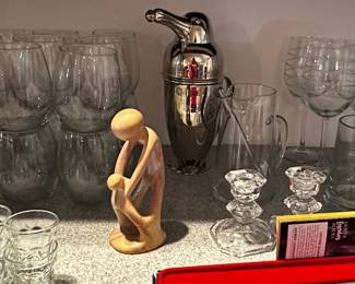 Vintage penguin cocktail shaker