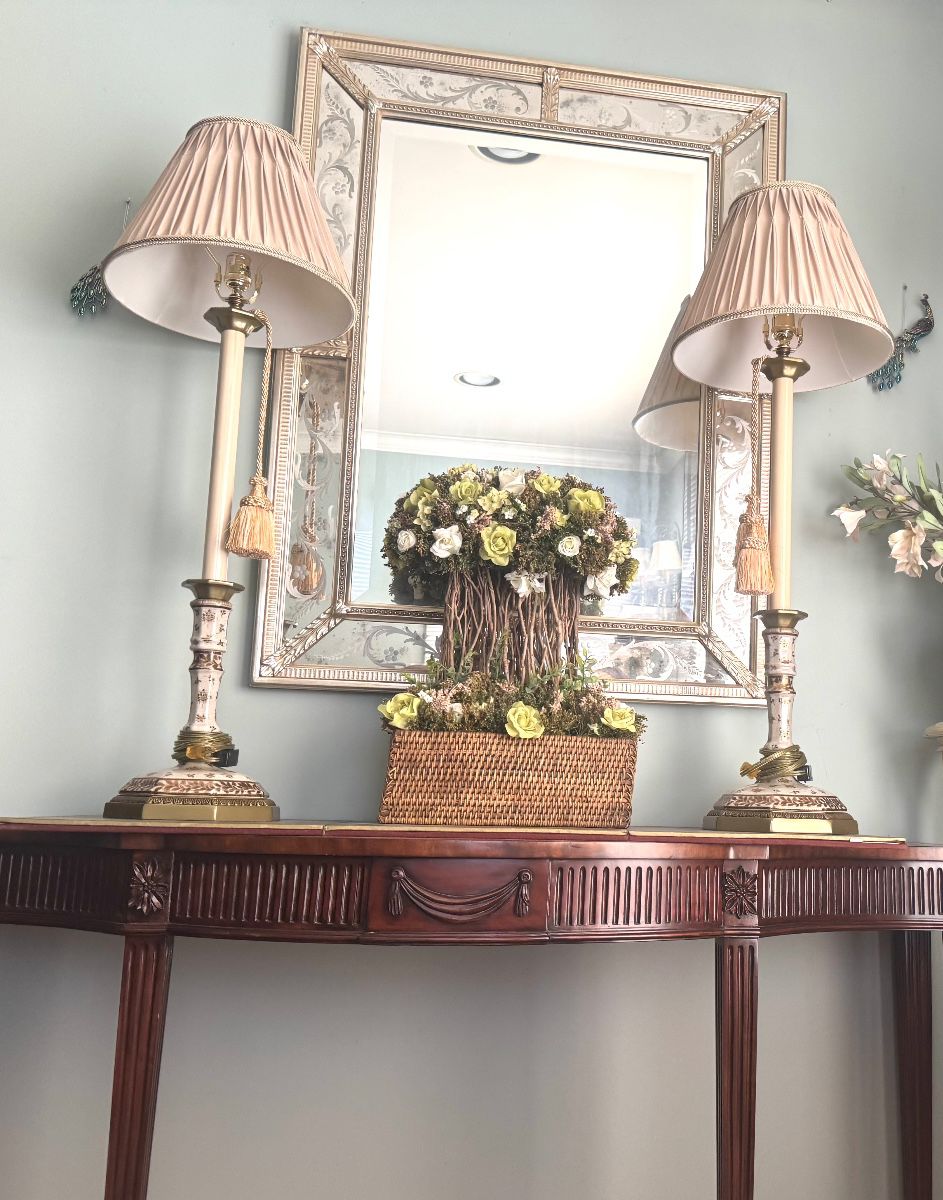 Ethan Allen Venetian Mirror and Lamps