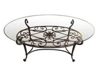 Ethan Allen Glass Coffee Table