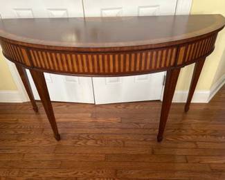 Ethan Allen Demilune Console Table
