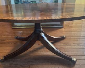 Ethan Allen Flame Mahogany Oval Coffee Table