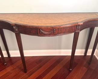 Maitland Smith Leather Top Console Table
